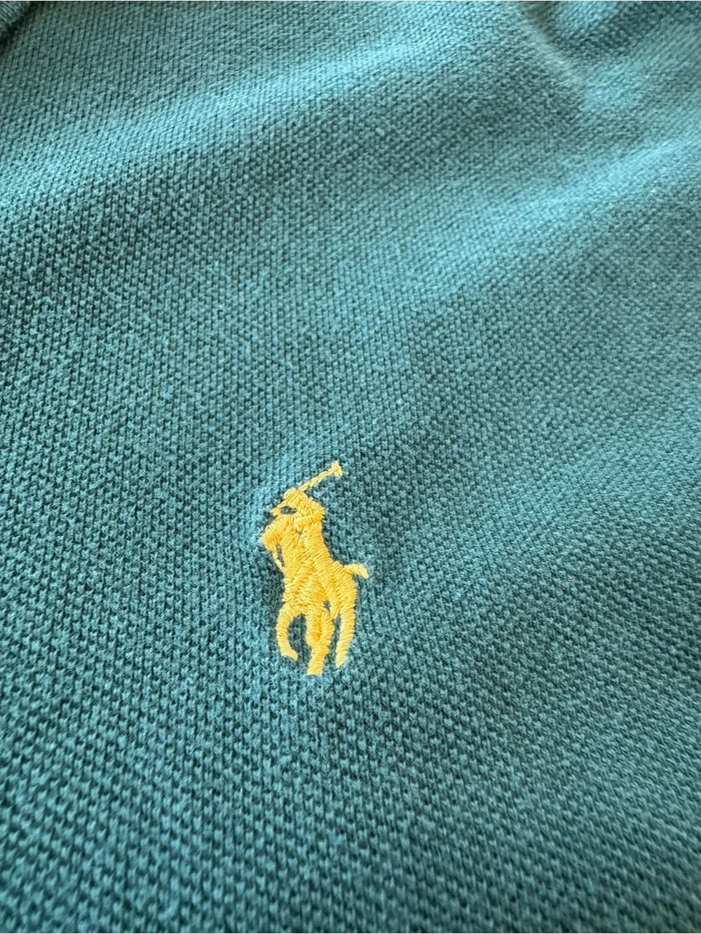 Ralph Lauren Forest Green Polo with Yellow Pony
